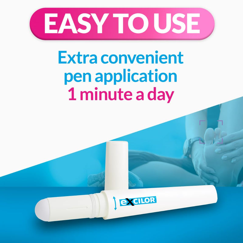 Excilor Nail Fungus Treatment Pen Fungal Nail Care De-Yellowing 4ml