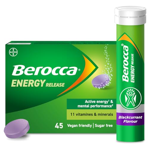 Berocca Vitamin C Effervescent Tablets, Blackcurrant Flavour, 45 Tablets