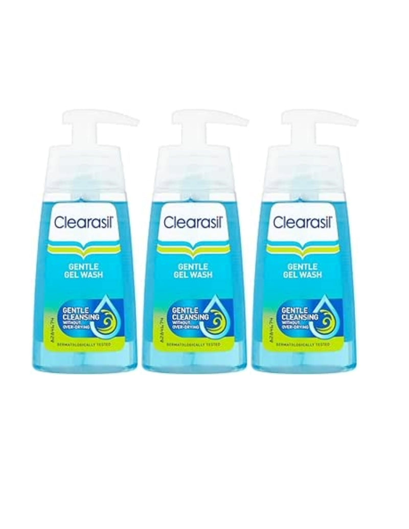 Clearasil Daily Clear Skin Perfecting Gel Wash Sensitive (Pack of 3 x 150 ml)