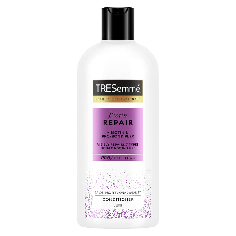 TRESemme Biotin Repair Conditioner visibly repairs 7 types of damage in 1 use for dry, damaged hair 680 ml
