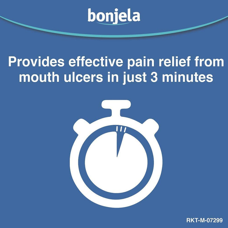 Bonjela Adult Gel, 15g X 2, 30g Total, Oral Gel, Mouth Ulcer, Gum Pain Relief, Antiseptic, Cold Sore, Dental Gel, Protects Mouth, Effective Pain Relief, Cold Sores, Medication