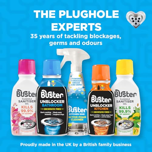 Buster Bathroom Drain Unblocker (Pack of 3 x 300ml)