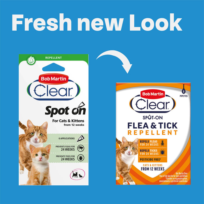 Bob Martin Clear Spot On Flea Treatment for Cats & Kitten