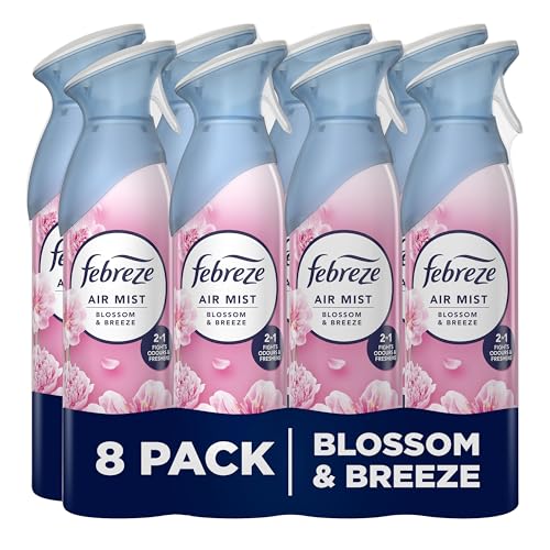 Febreze Air Freshener Room Spray & Bathroom Air Freshener, 8 pack