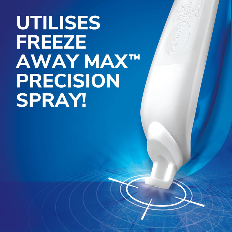 Dr. Scholl's Freeze Away Max Verruca and Wart Remover for Hands and Feet - As Fast As 10 Seconds to Treat Warts and Verrucas, Safe for Children Aged 4 and Above