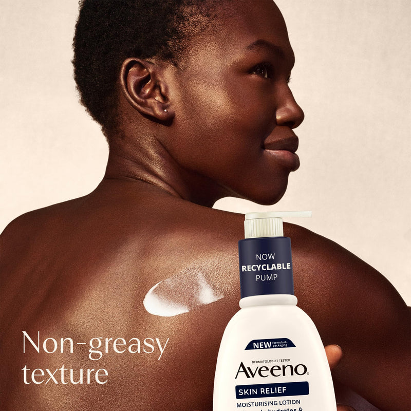 Aveeno Skin Relief Gift Set for Very Dry Skin, Body Oil Spray 200ml + Moisturizing Lotion 300ml + Moisturizing Hand Cream 75ml, Pack of 3