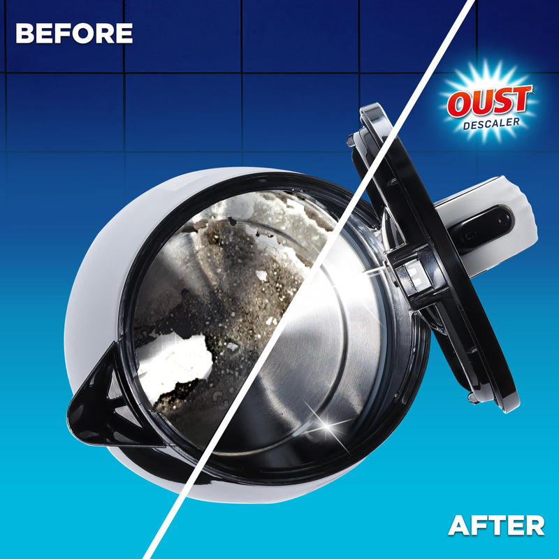 Oust Powerful All Purpose Descaler, Limescale Remover – Ideal for Kettles, Coffee Machines, Irons and Shower Heads, 3 Sachets x 6 (18 Sachets Total)