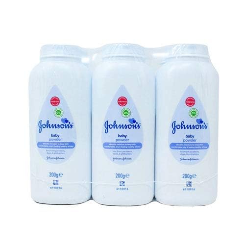 Johnson's Baby Powder Talc Talcum Soft Skin Care Protect Bottles - Pack of 6 x 200 G