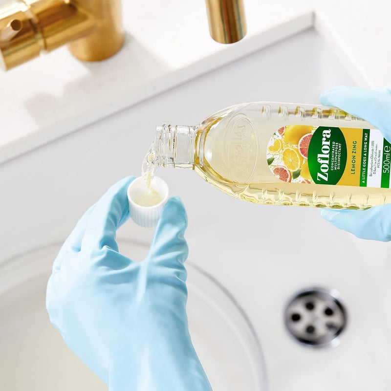 Zoflora Concentrated Multipurpose Disinfectant Bundle - Lemon Zing, Midnight Blooms & Linen Fresh - one of each