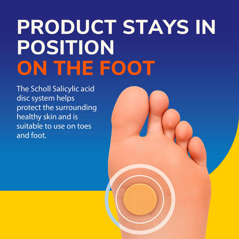 Scholl Complete Corn Removal Treatment Kit, 1 Pack - Medicated Action with Salicylic Acid, Includes 6 Pads, 6 Medicated Discs, and 9 Cushions for Effective Corn Removal