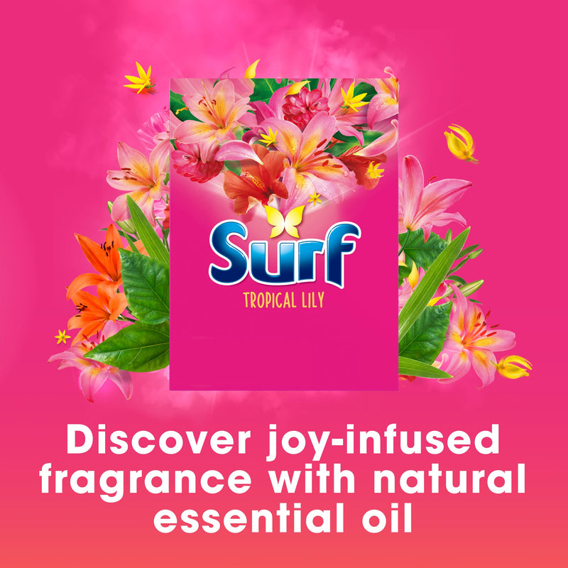 Surf Tropical Lily Washing Powder joy-infused fragrance with natural essential oil