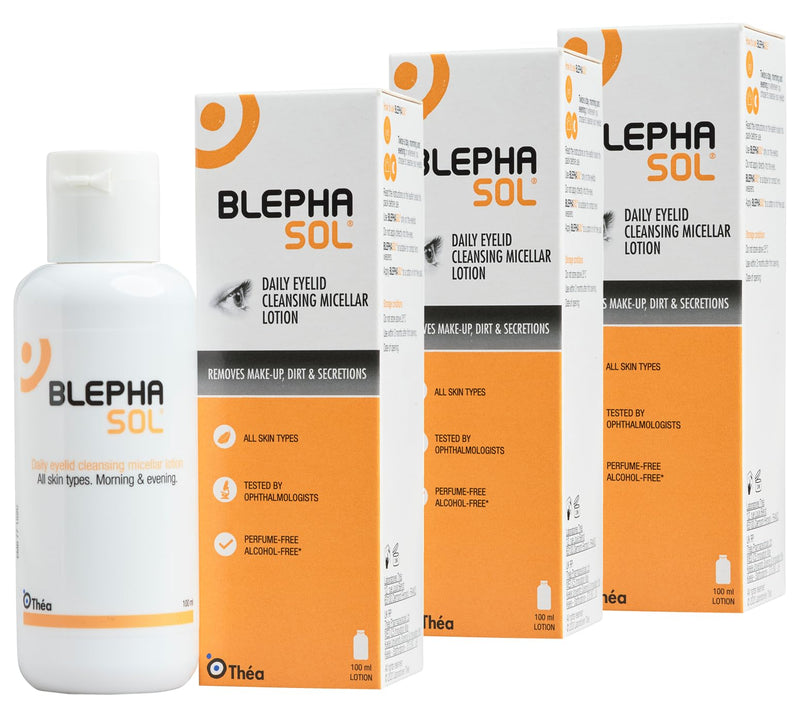 Blephasol Micellar Eyelid Cleansing Lotion, for Sensitive Eyes, 3 x 100ml