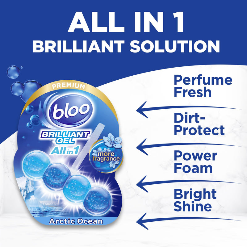 Bloo Brilliant Gel All in 1 Toilet Rim Block Cleaner