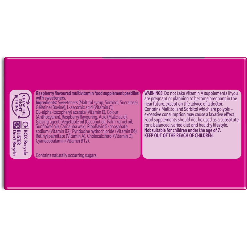 Bassetts Vitamins 7-11 Years Raspberry Flavour Multivitamins