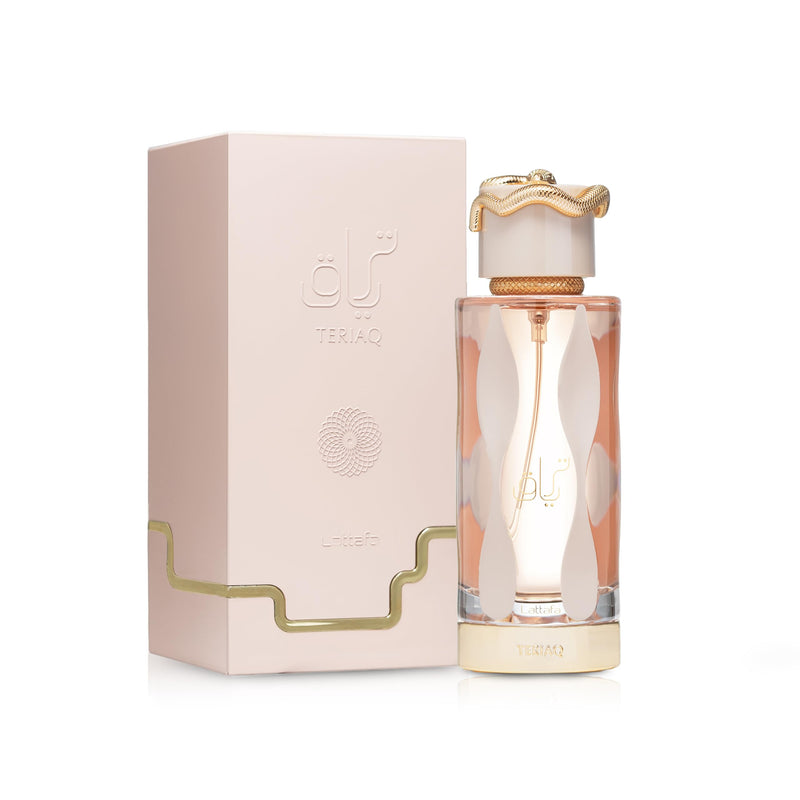 Teriaq by Quentin Bisch for Lattafa Perfumes Unisex Eau De Parfum Spray 3.4 Ounce-Caramel Bitter Almond Vanilla Notes - Long-lasting Fragrance for Men and Women Designer Creation from Grasse