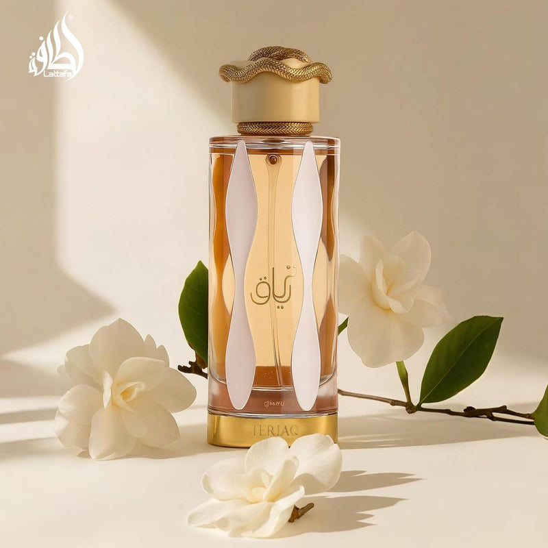 Teriaq by Quentin Bisch for Lattafa Perfumes Unisex Eau De Parfum Spray 3.4 Ounce-Caramel Bitter Almond Vanilla Notes - Long-lasting Fragrance for Men and Women Designer Creation from Grasse